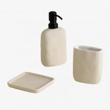 Set Da Bagno In Gres Ganela Beige Crema - Sklum