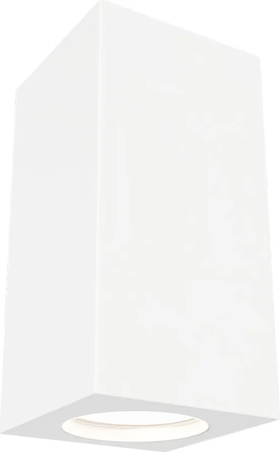 Plafoniera Quadrata 70x70mm h140mm GU10 in Gesso Pitturabile