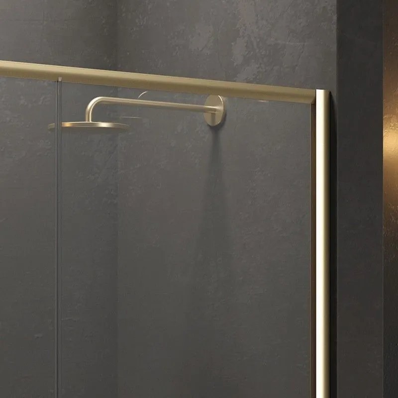 Kamalu - Nicchia doccia 130 cm colore oro spazzolato | KEF4000
