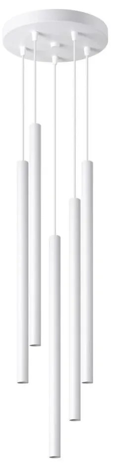 Sollux SL.1175 - Lampadario a sospensione con filo PASTELO 5xG9/8W/230V bianco