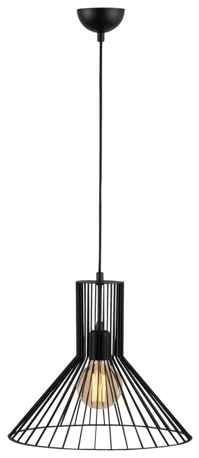 Lampadario nero con paralume in metallo ø 38 cm Fellini – Opviq lights