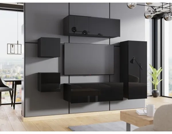 Armadio a muro CALABRINI 34x105 cm nero