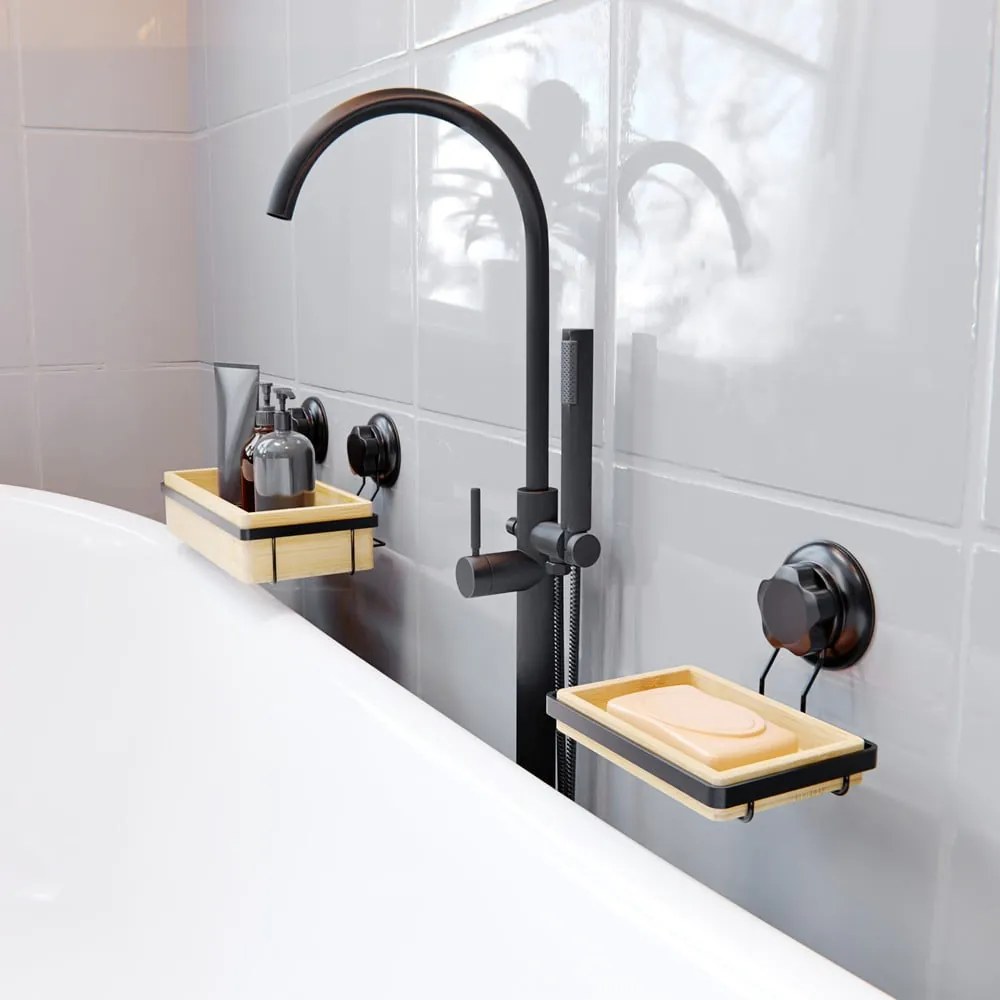 Mensola da bagno autoportante in bambù SPA Bestlock - Compactor