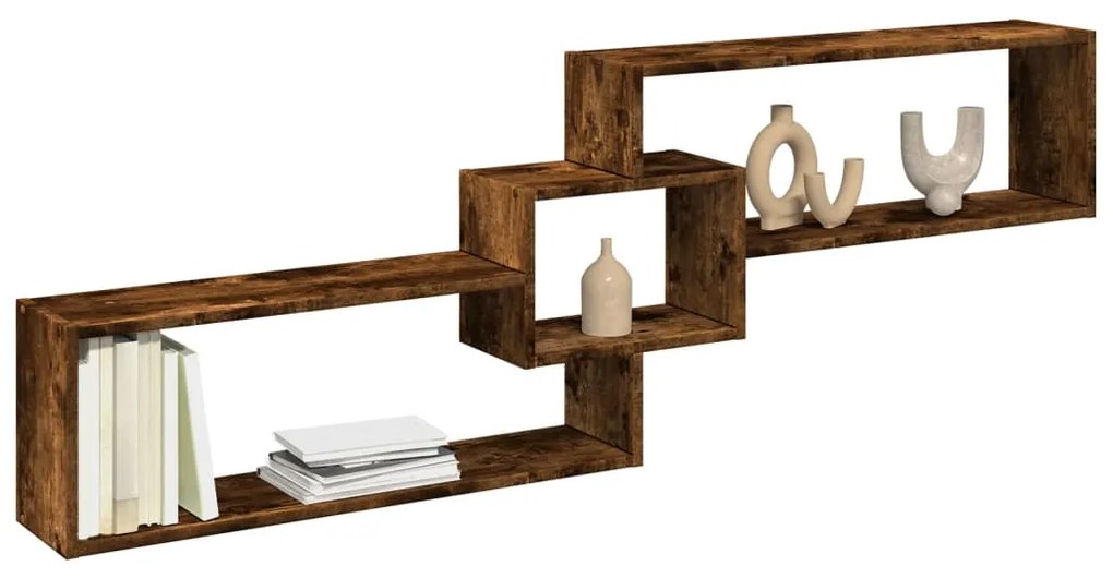 Mobile A Parete 158x18x53 Cm Rovere Fumo İn Legno Multistrato /