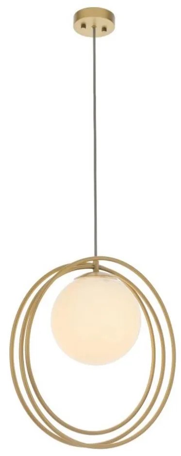 Endon 92488 - Lampadario a cavo EMILIO 1xE27/10W/230V oro/bianco