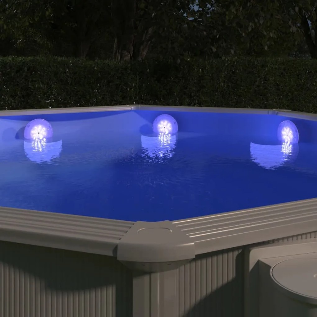 Luce Led Piscina Galleggiante Subacquea Con Telecomando Bianca /