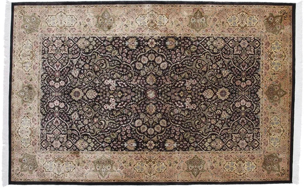 Tabriz Tappeto 140 x 220 Rosa (Pakistan) Annodato A Mano