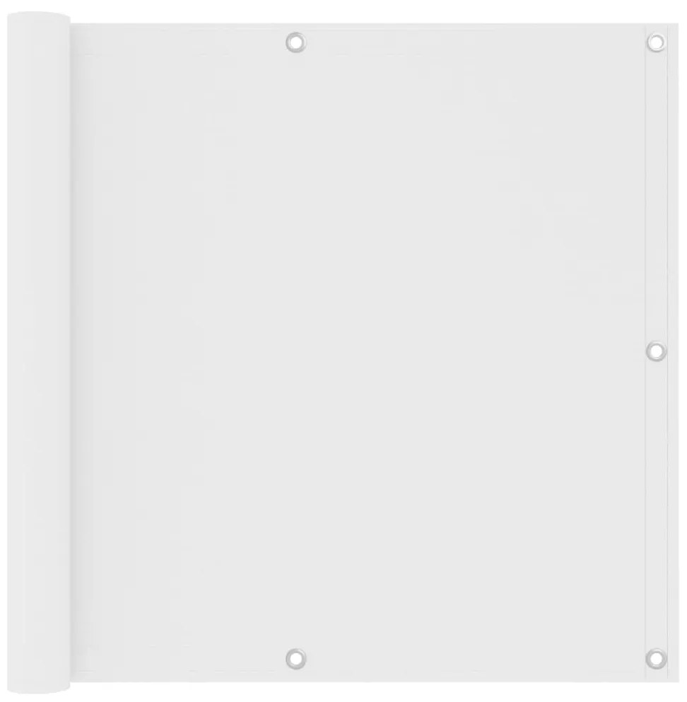 Paravento Da Balcone Bianco 90x600 Cm İn Tessuto Oxford /
