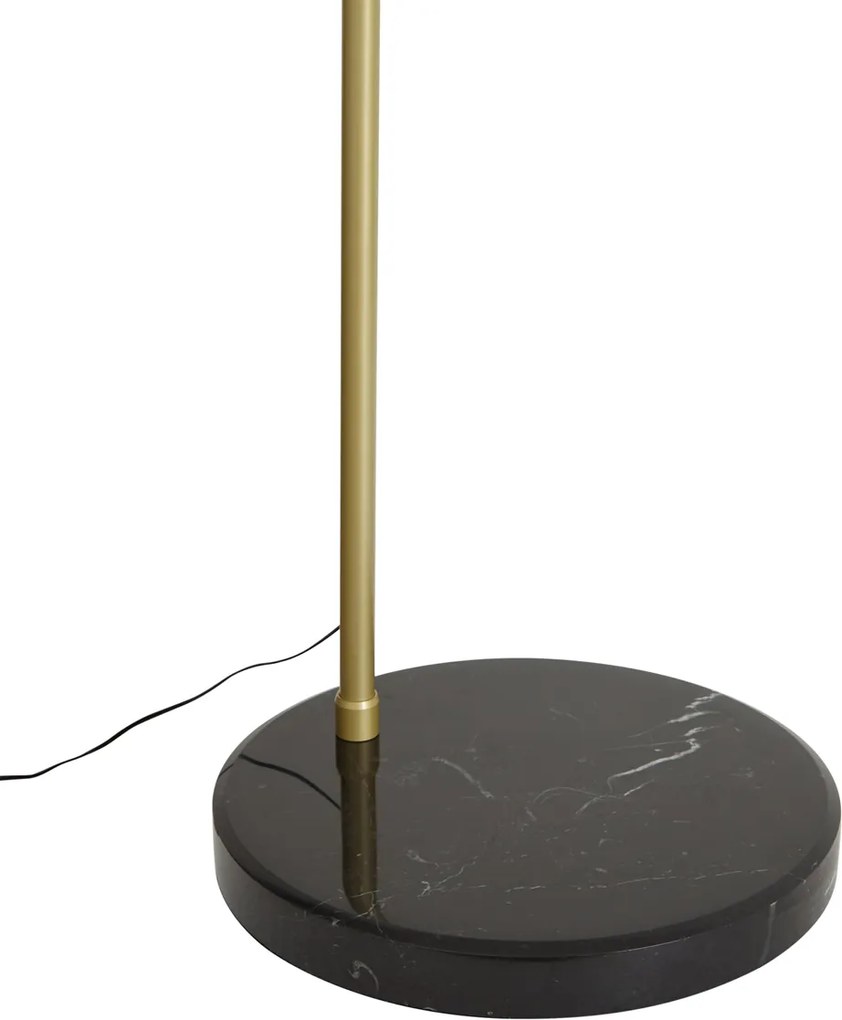 Lampada da terra ad arco di design oro con LED dimmerabile a 3 livelli - Anello
