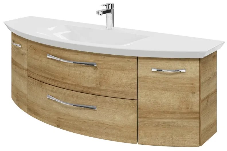 Mobile da bagno sotto lavabo Cassca L 139 x H 48 x P 46.2 cm 2 cassetti 2 ante, lavabo non incluso