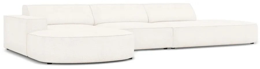 Divano angolare beige in tessuto bouclé (angolo sinistro) Jodie - Micadoni Home