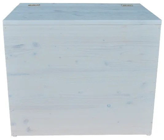 Cassapanca pouf contenitore in legno massello SHABBY CHIC cm 58