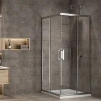 Box doccia angolo apertura ante scorrevoli dafne vetro temperato spessore 6 mm *** misure 77-79x97-99xh195 cm traspar...