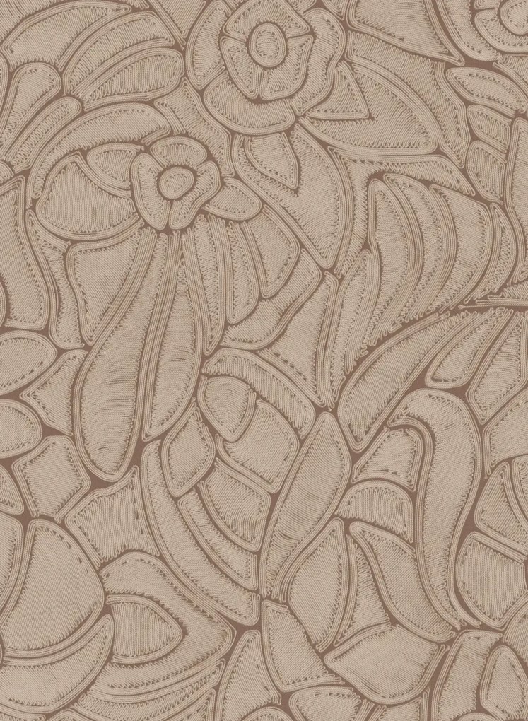 Arte International Carta da parati Flore - Terracotta
