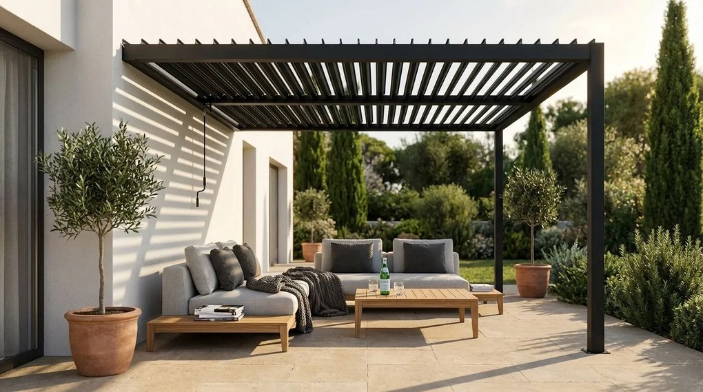 Pergola bioclimatica addossata 4 x 2,5 m