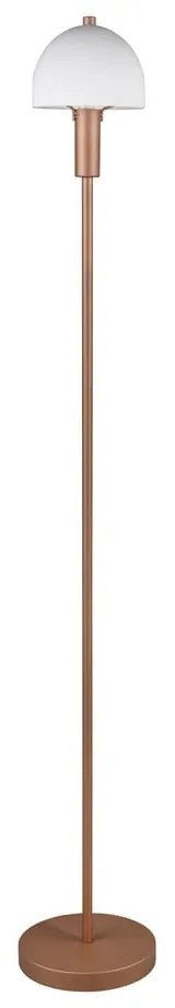 Lampada da terra color bronzo con paralume in vetro (altezza totale 120 cm) Glenn – Trio