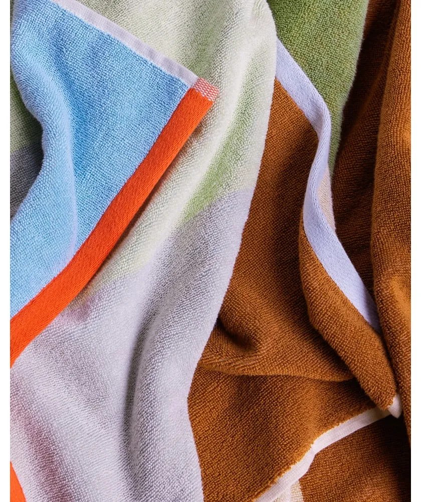 Asciugamano azzurro in spugna di cotone 70x140 cm Block - Hübsch