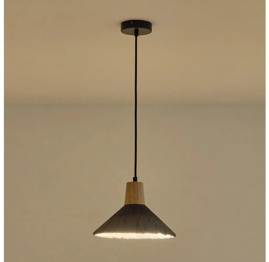 Lampadario a sospensione con filo 1xE27/15W/230V grigio