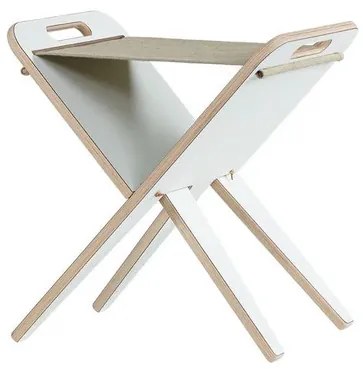 Klaburet Stool White/Linen - Piet Hein