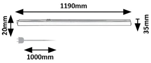 Rabalux 78015 - Lampada LED sottopensile BAREG LED/16W/230V 3000/4000K nero