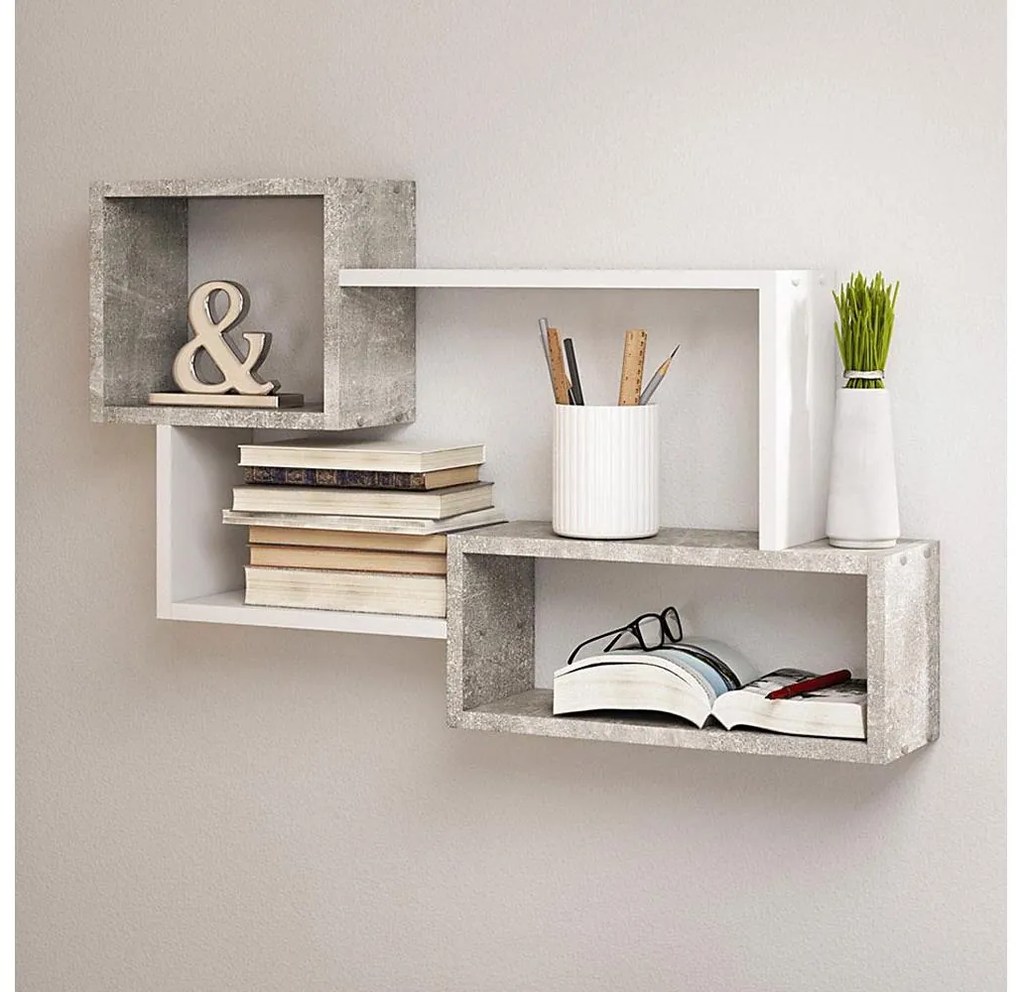 Mensola TRIO 54x87 cm grigio/bianco