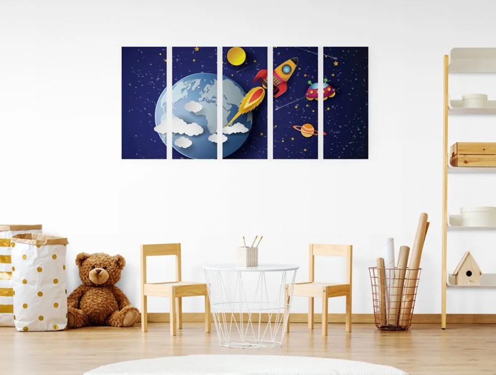 Quadri 5 pezzi – Verso lo spazio