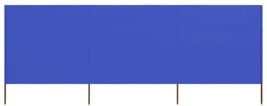 Paravento A 3 Pannelli İn Tessuto 400x80 Cm Azzurro /