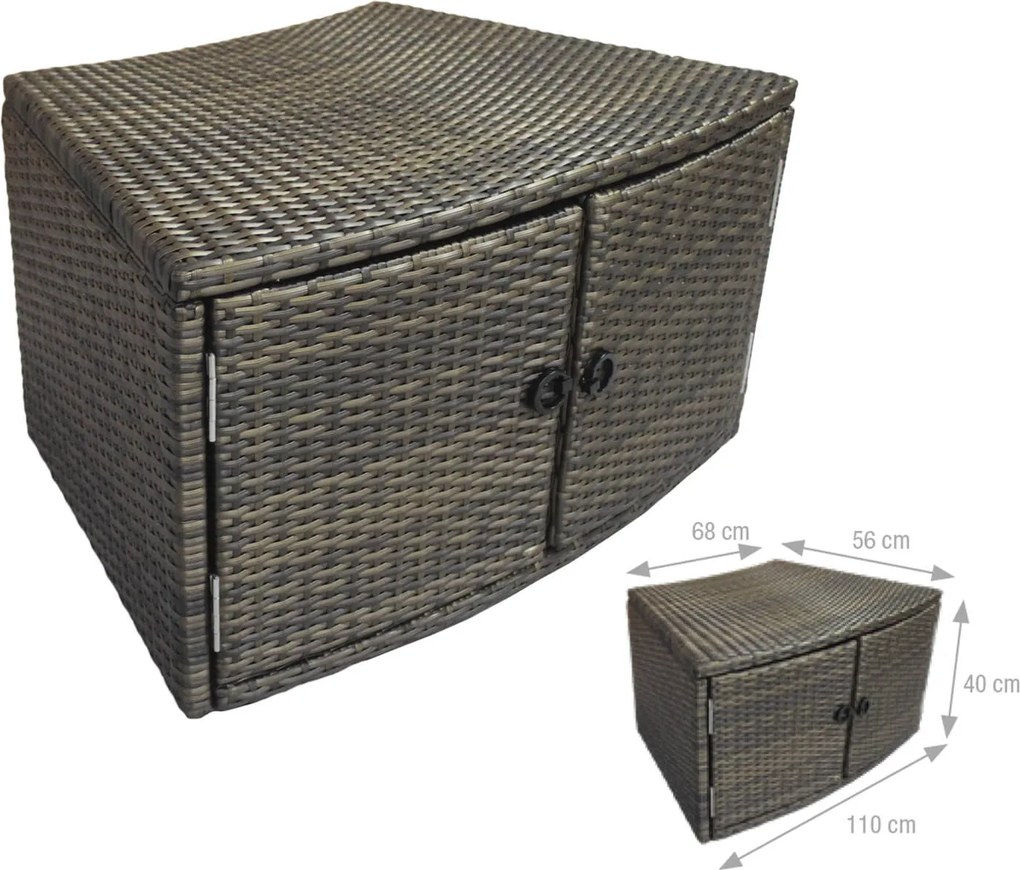 Vasca Idromassaggio da Esterno Semirigida Riscaldata 4+2 Posti con Mobili Ø184x73 cm NetSpa Vita Premium Marrone...