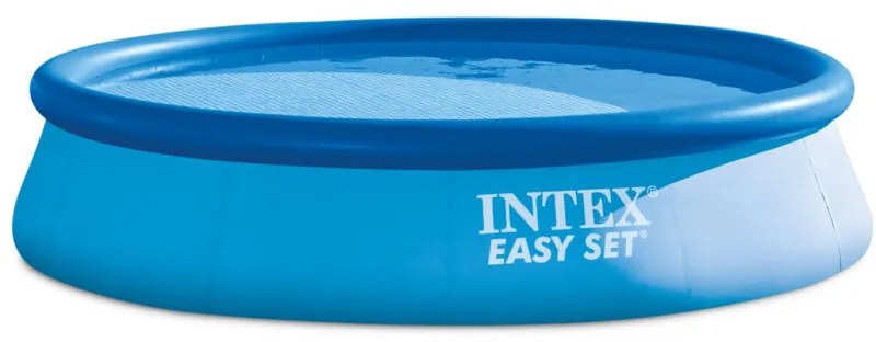 Intex 26168NP – Piscina Fuori Terra Easy Set Rotonda, Pompa Filtro 3785 L/h, Scaletta, Telo Base e Copertura, 14141 L, PVC, Azzurro, 457x122 cm