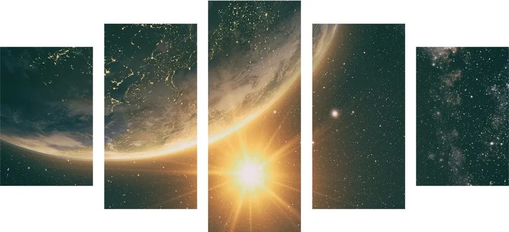 Quadri 5 pezzi – Vista dallo spazio