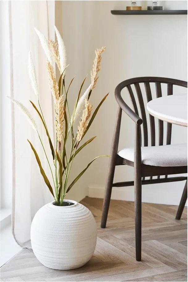 Sedia da pranzo marrone scuro in rovere massiccio con braccioli Agustin – House Nordic