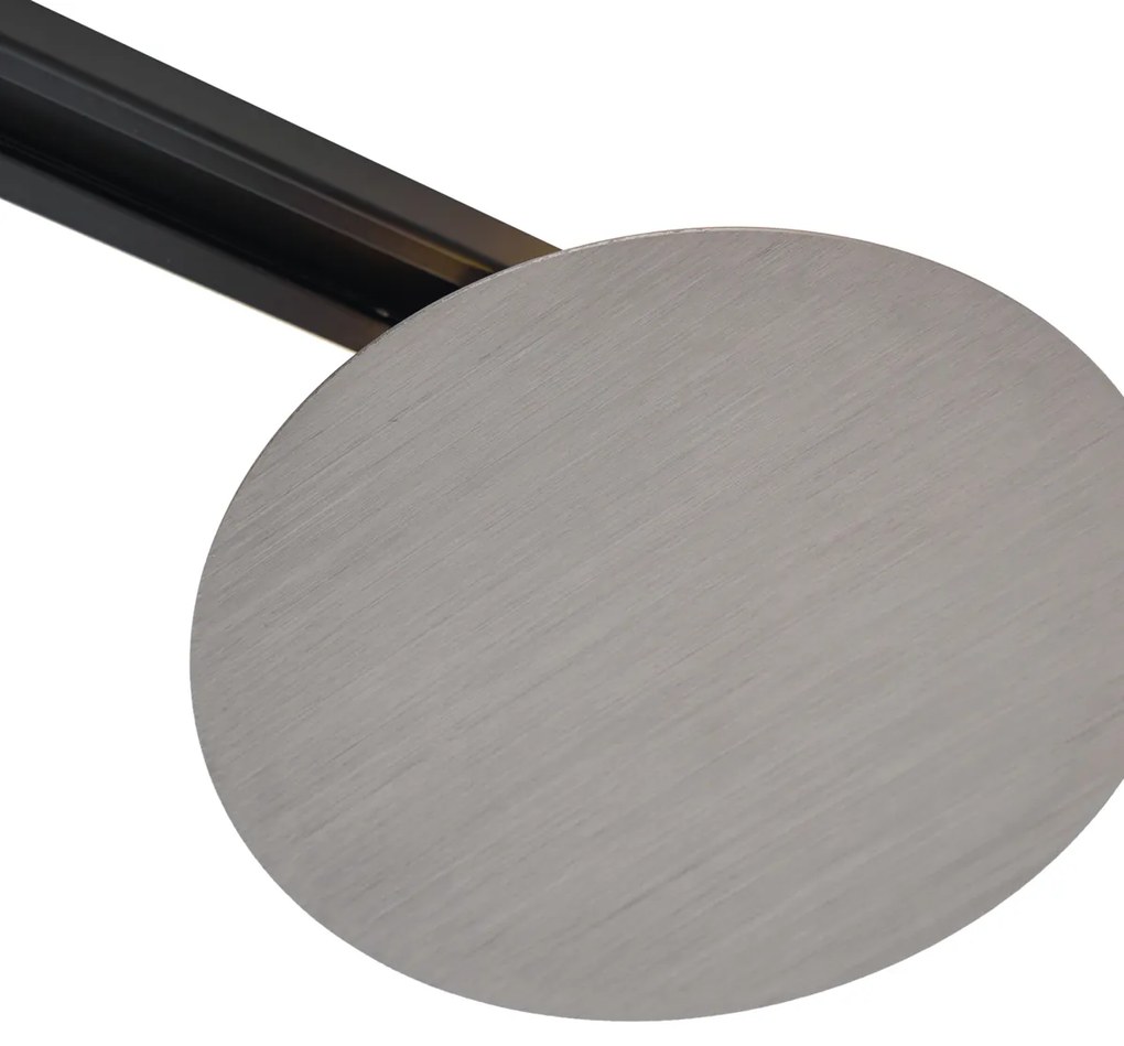 Lampada da soffitto moderna color canna di fucile per sistema di illuminazione a binario monofase a 2 luci - Iconic Pulley