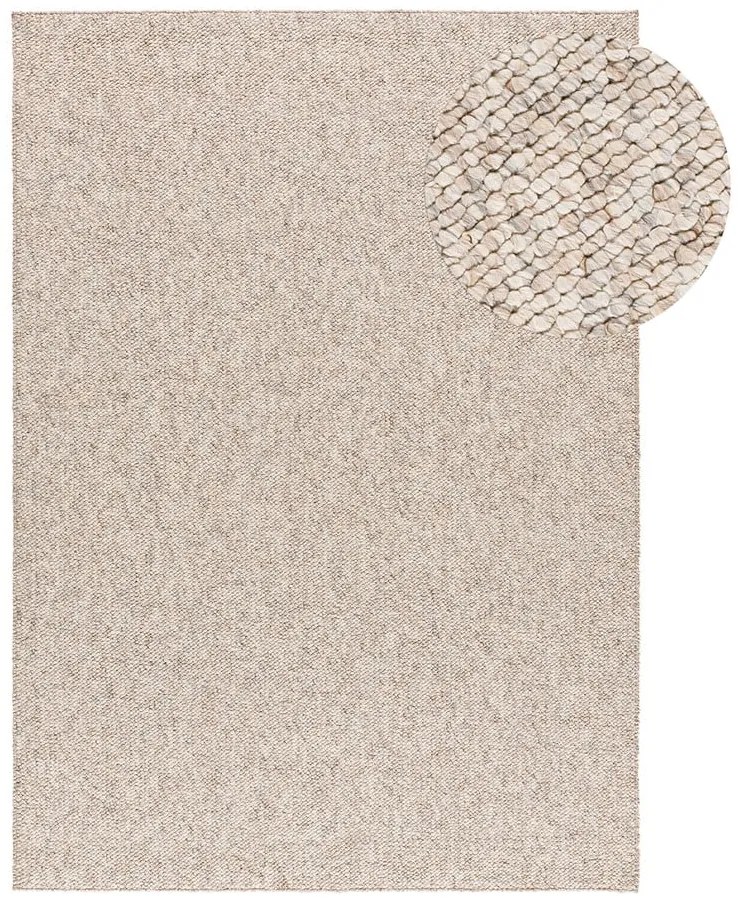 Tappeto crema 160x230 cm Petra Liso - Universal