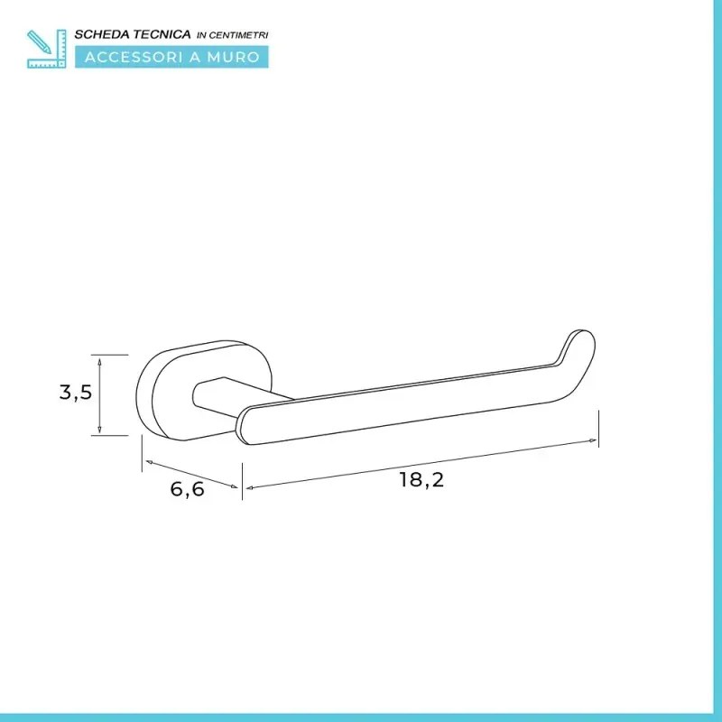 Set bagno 3 pezzi a muro in acciaio inox cromo Bernina