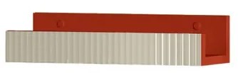 Mensola per bagno Niwa L 40 cm laccato opaco paprika con vetro sabbia