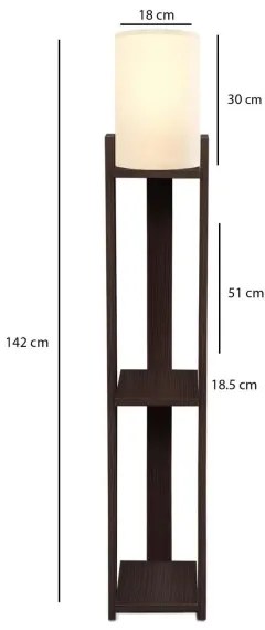 Lampada da terra AYD 1xE27/40W/230V marrone/crema