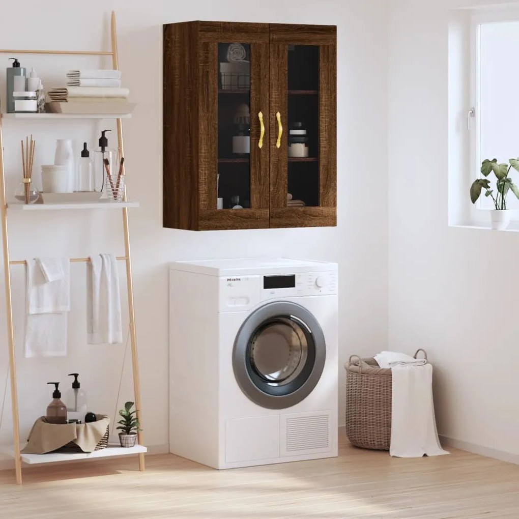 Mobile A Parete Rovere Marrone 69,5x34x90 Cm /