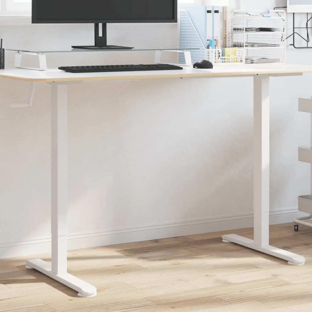 Telaio Scrivania İn Piedi Bianco (94-135)x60x(70-114)cm Acciaio /