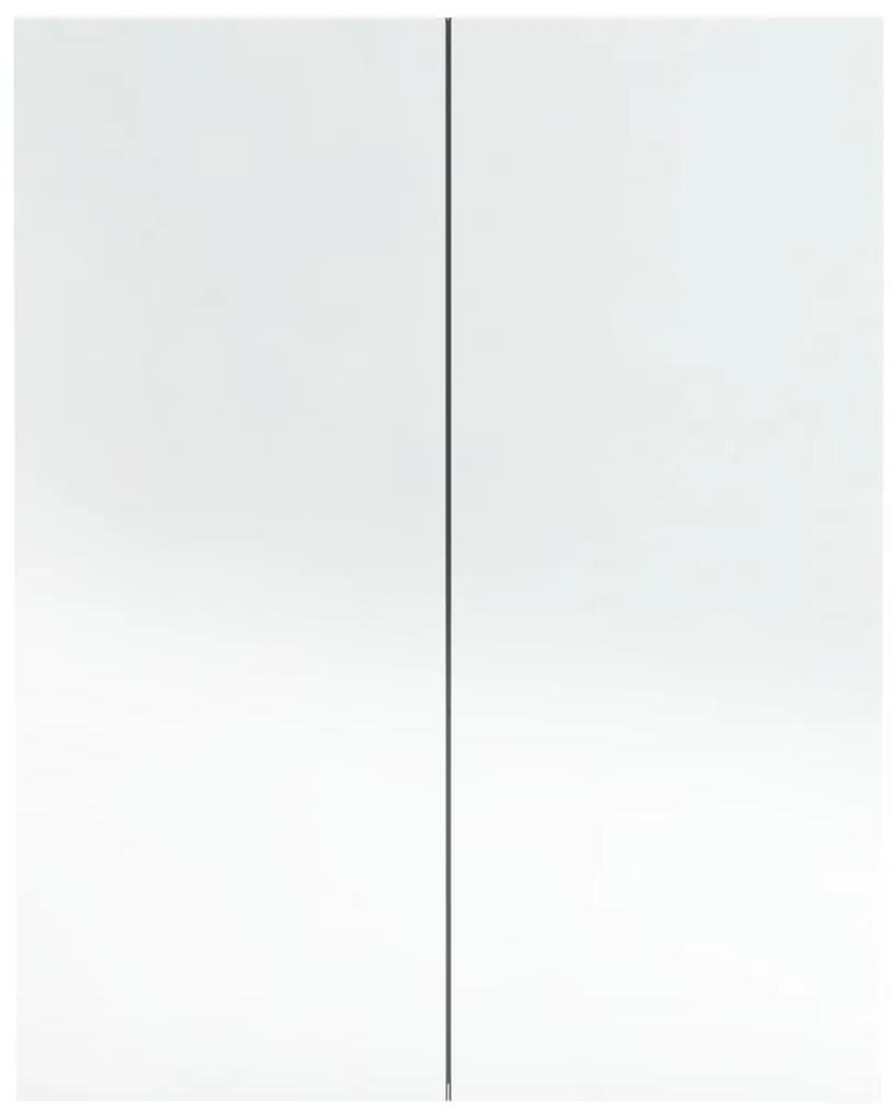 Armadietto a specchio per bagno 60x15x75 cm mdf grigio