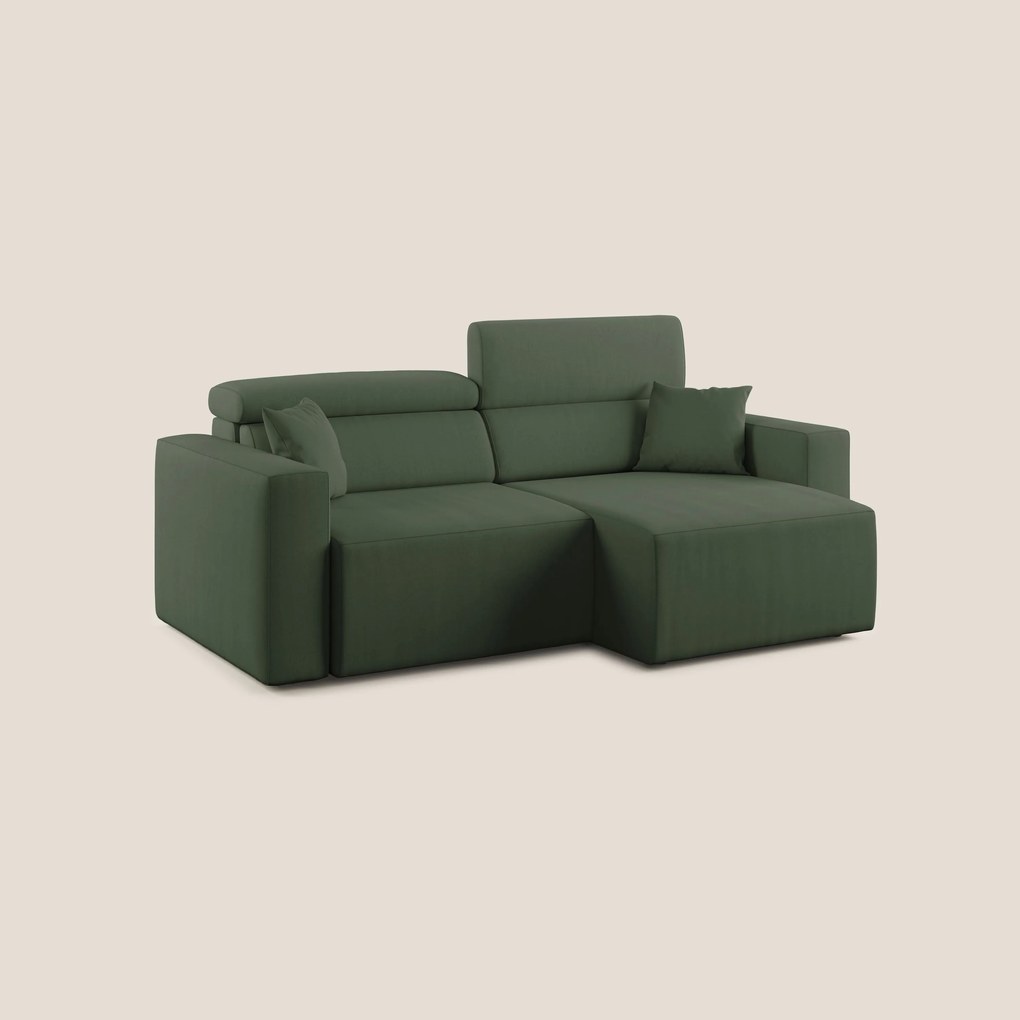 Orwell divano con seduta estraibile in microfibra smacchiabile T11 verde