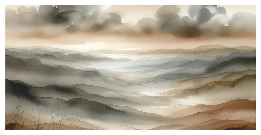Quadro su tela – Colline soffuse nella nebbia