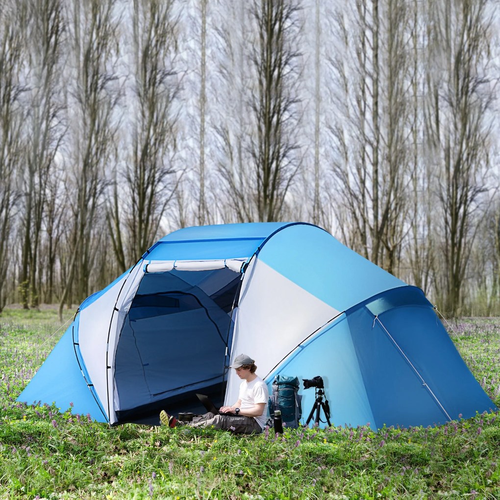 Tenda da Campeggio per 6 Persone 460x230x195 cm...