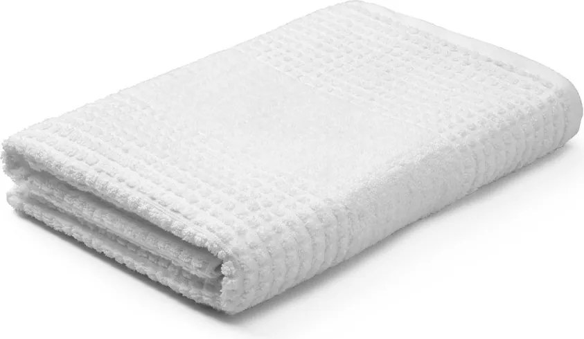 Asciugamano tipo terry bianco in cotone organico 70x140 cm Check – JUNA