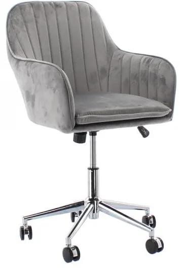 Comoda sedia da ufficio girevole in grigio