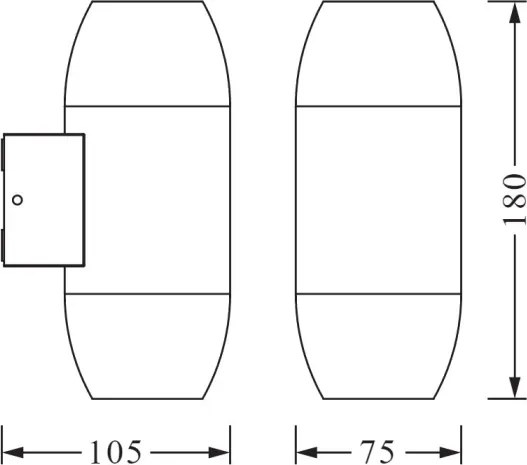 Ledvance - Applique da esterno CANNON 2xGU10/35W/230V IP44