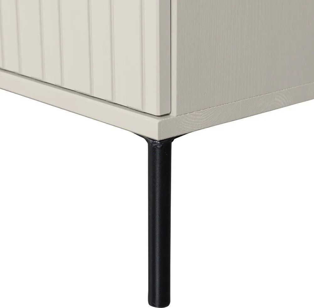 Mobile TV grigio chiaro in pino massiccio 150x56x44 cm New Gravure – WOOOD