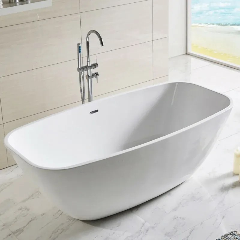 Rubinetto vasca a pavimento freestanding cromato