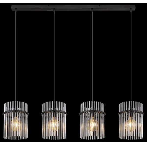 Globo 15698-4H - Lampadario a sospensione con filo GORLEY 4xE27/60W/230V nero