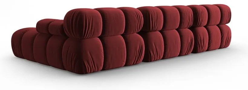 Divano in velluto rosso 285 cm Bellis - Micadoni Home