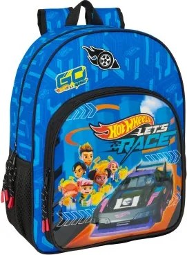 Zaino Scuola Hot Wheels Let's race Azzurro Nero 33 x 42 x 14 cm